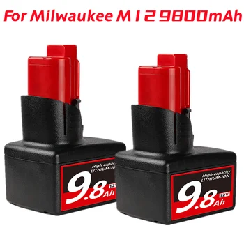 1-3 опаковка литиево-йонна батерия 9000mAh M12 за Milwaukee 12V 48-11-2401/48-11-2402/48-11-2410/48-11-2411/48-11-2420/48-11-2430 Инструменти M12