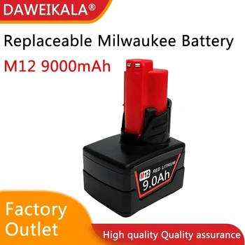 Batería recargable de 12V para Milwaukee M12 X, herramientas inalámbricas, 48-11-2402, 48-11-2411, 48-11-2401, MIL-12A-LI