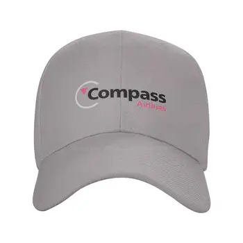 Маркова шапка с логото на Compass Airlines, висококачествен деним, шапка, вязаная капачка, бейзболна шапка