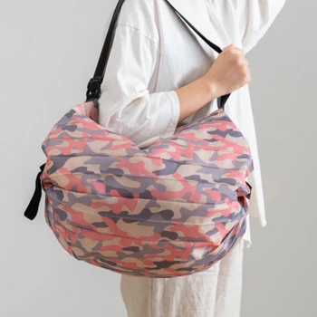 Пазарска чанта на едно рамо, Еко-чанта за Пикник, по-Голямата Голям пазарска чанта, Сгъваема Преносима опаковка, чанта за съхранение, за ежедневна употреба