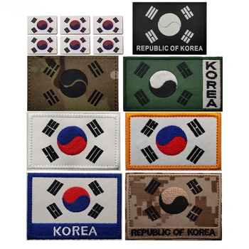 3D PVC Нашивка с флаговете на Корея, Икона на морала, бродерия Хартата на Република Корея, превръзка на ръката си, апликация на раница, нашивка за дрехи