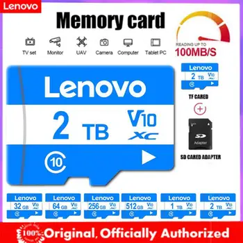 Lenovo 2 TB 1 TB Смарт-карта SD Mini Class10 Карта памет 128 GB, 64 GB, 512 GB 256 GB A2 Високоскоростен Тахограф Карта на Паметта на мобилния телефон
