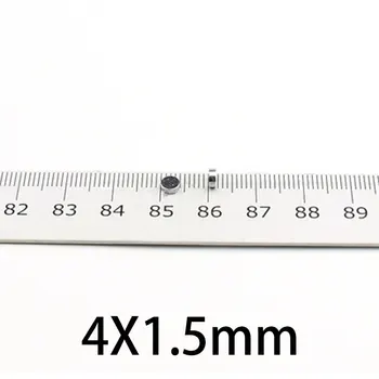 1000ШТ 4x1,5 мм Тънък Неодимовый Силен Постоянен Магнит Малък Кръг Магнит 4x1,5 мм Мощни Магнитни Магнити Диск 4*1.5