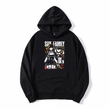 Hoody с качулка от аниме Spy X Family Yor Forger, Ежедневни hoody с качулка в стил Харадзюку, градинска облекло Унисекс с цип, палта Оверсайз