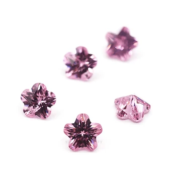 Цвете от розов цвят Учжоу, россыпь фианитов, диаманти, скъпоценни камъни, циркон, цената на камък