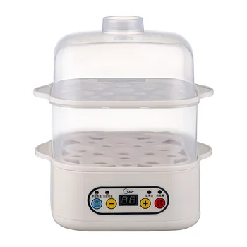 Мултифункционален домакински напълно автоматична яйцеварка, мини-двупластова, за варене на сухо
