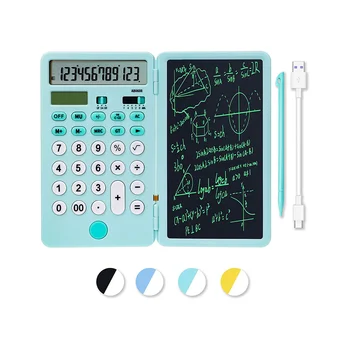 12-цифрен дисплей, офис настолни калкулатори с стираемым работно бюро, подходящо за офис, училище и бизнес Син