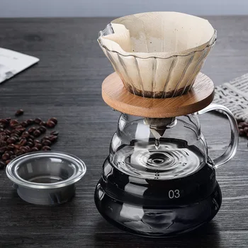 Стъклена кана за кафе ръчно заваряване на Cloud pot филтърна чаша за обмен на филтри домакински кана за кафе инструмент за приготвяне на кафе