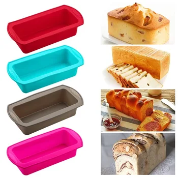 Правоъгълна форма за торта за наздравици, хранително-вкусовата силикон хартия за печене за печене на хляб, домакински форма за печене, кухненски инструменти, аксесоари за торта