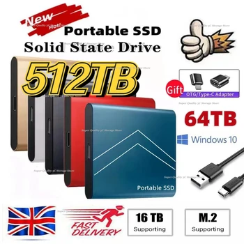 Оригинален Високоскоростен 1 TB SSD 2 TB Преносим външен твърд диск с интерфейс USB3.1 500 GB Мобилен твърд диск за лаптоп