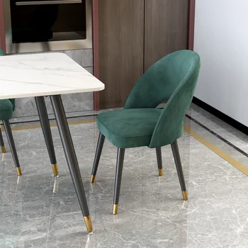 Лесен луксозен стол за хранене от постмодерната минималистичной тъкан, луксозен творчески стол в тон хотел Golden hotel, стол за дневна