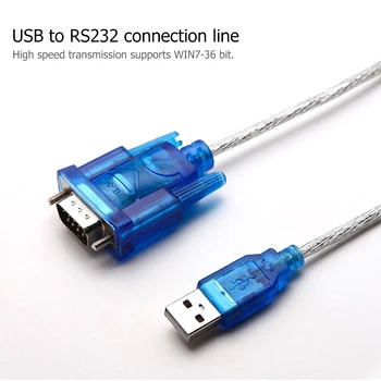 USB КЪМ RS232 COM DB9 Кабел-адаптер Преобразувател на 9-пинов кабел-конвертор 75 см сериен конвертор за Win 7