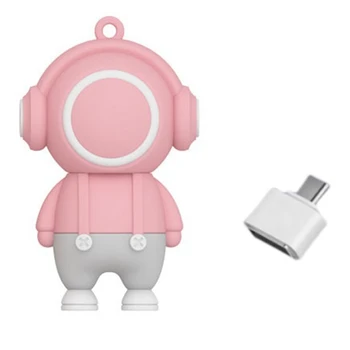 USB флаш памет Memory Stick USB2.0, U-диск за мобилен телефон, Креативен подарък, Tide Play, U-диск, 32 GB, розов