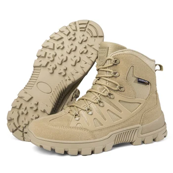 2023 Нова зимни обувки, Военни тактически мъжки обувки, кожени ботильоны за армейского бойното поле в пустинята, Армията мъжки обувки, по-Големи размери