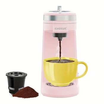Tea CHULUX на една порция за многократна употреба С филтър, управление с един бутон с автоматично изключване За приготвяне на кафе и чай От 5 до 12 порции