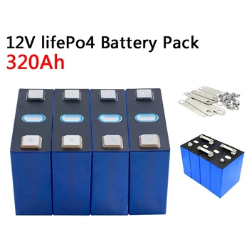 3.2 В Lifepo4 Батерии 320Ah Клас A Батерия 12 В 24 В 48 Акумулаторна Литиево-желязо-Фосфатная Батерия За резервно Захранване Лодочной Колички RV