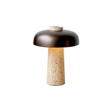 XL Мраморна Нощна лампа за спални Датски дизайнер Гъби Хол, Кабинет Пещера Каменна настолна лампа