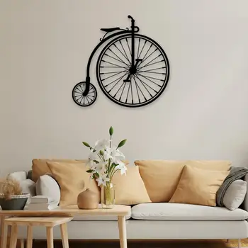 Велосипеди колело Метално Стенно изкуство за Градина, Ресторант, Празници, Двор, Рожден Ден