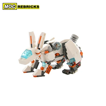 MOC Mecha Серия Роботи-зайци MOC-5722 Градивен елемент на DIY Модел на Образователна Пъзел Колекция от Експерти Тухлени Играчки Коледа за подаръци