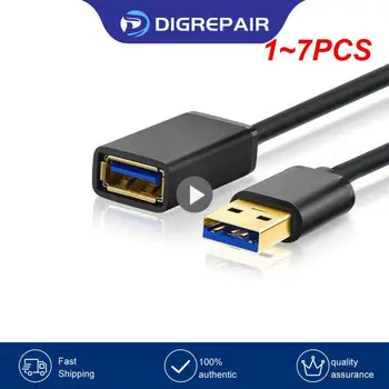 1-7 бр. Удължител Kebiss USB3.0 за Smart TV One SSD, USB-USB кабел-удължител за пренос на данни Mini USB3.0 2,0 Удължител