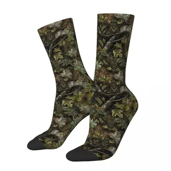 Замшелые камуфляжные чорапи в стил Kawai от естествено дърво, чорапи с анимационни модел за пазаруване
