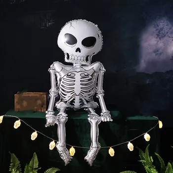 158 см Голям Скелет на Човека-Призрак Балони 3D Хелоуин Скелет на Надуваеми изделия Декорация на Партита Детски Надуваеми играчки Аксесоари за Партита