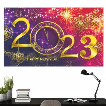 Украса за банери Happy New Year 185x110 см, Украса за партита в навечерието на Нова Година, на Фона на декор за фестивала на закрито и на открито за Нов
