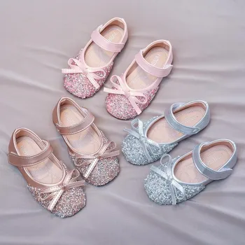 COZULMA/ Есен детски ежедневни обувки за момичета; Модел обувки на принцесата с пайети и диаманти; Обувките Мери Джейн за малки момичета; детски обувки на плоска подметка