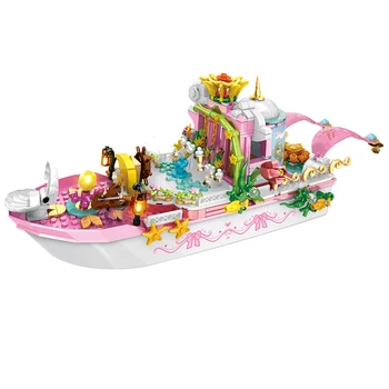 Creative модел на кораба Романтичен меден Кораб Изграждане на блокове, Тухли, Играчки, Подаръци