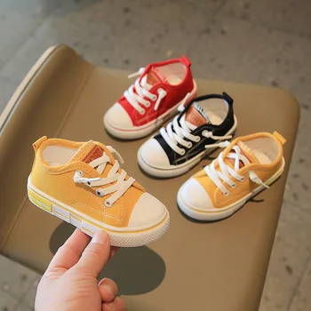 Детска парусиновая обувки от 1 до 3 години Дишаща Детски обувки За момчета Маратонки с мека подметка Детски обувки за ходене на гумени подметки