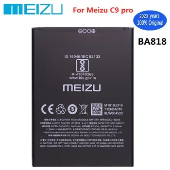 2023 Година 3000 mah Meizu 100% Оригинална Батерия За мобилен телефон Meizu c9 pro C9Pro BA818 В наличност С бърза доставка